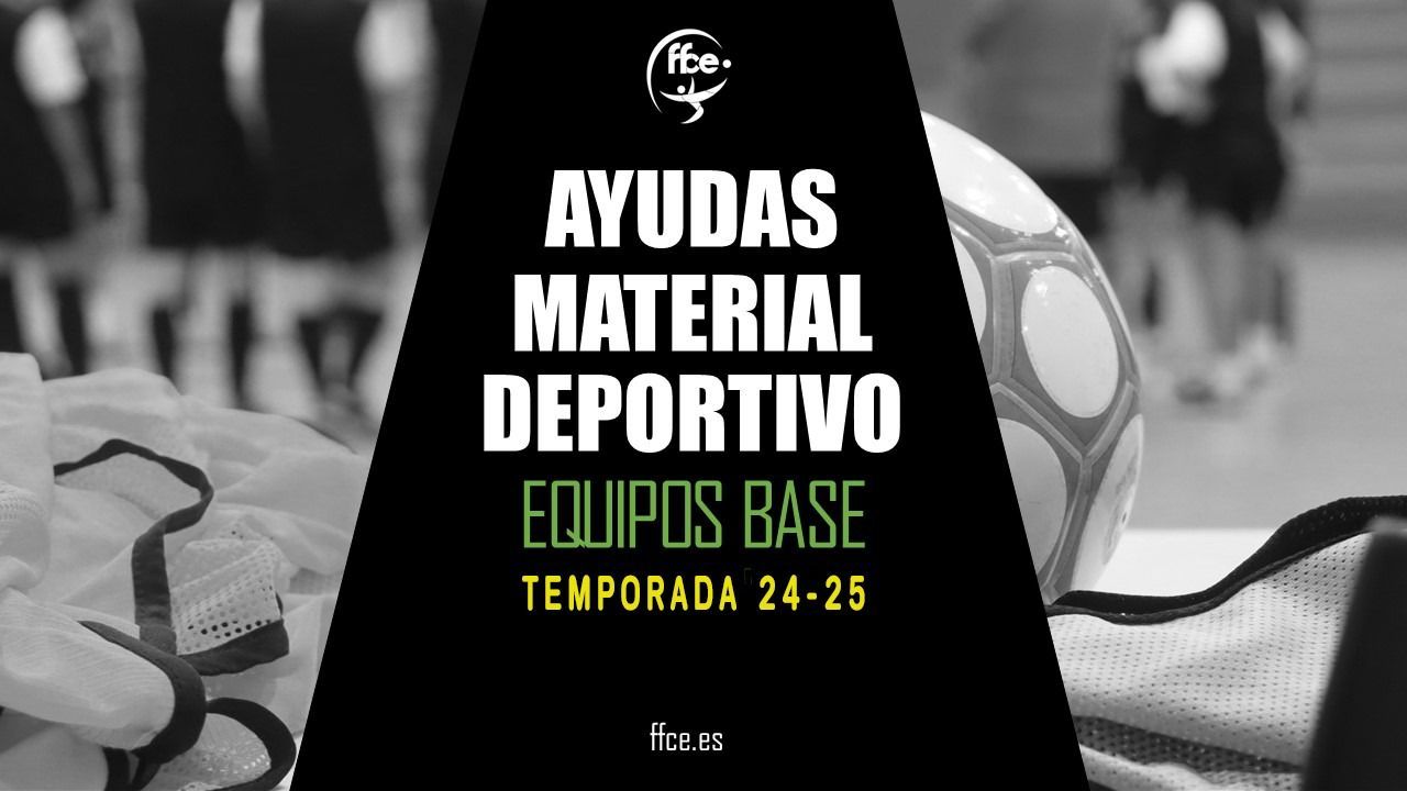La RFFCE convoca ayudas para los clubes de la Base por importe de 50.000 euros, destinadas a material deportivo