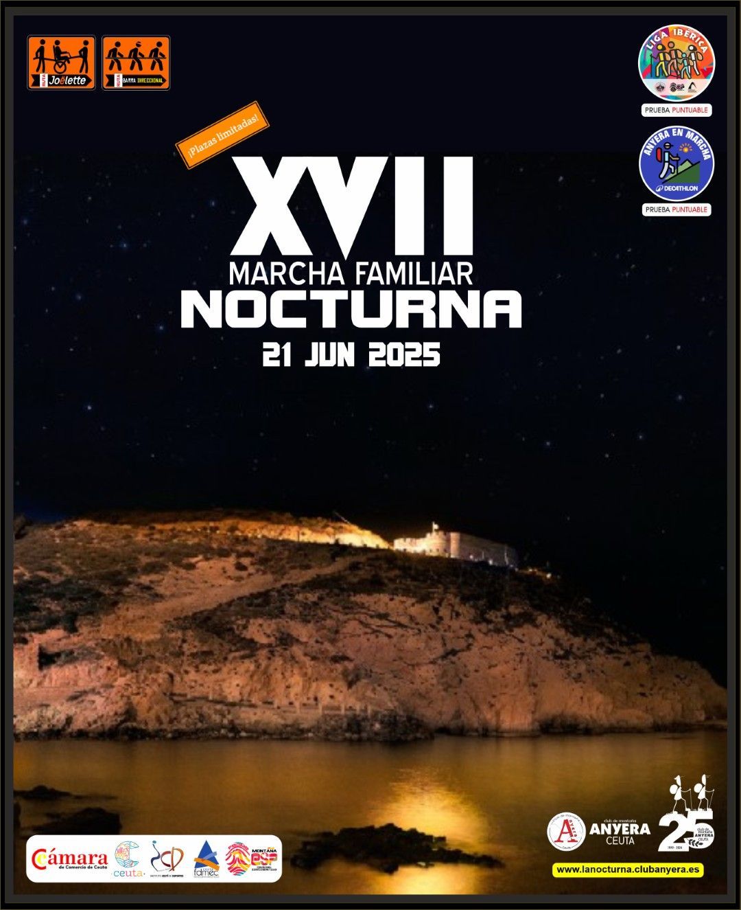 El Club Anyera organiza la XVII Marcha Nocturna Familiar