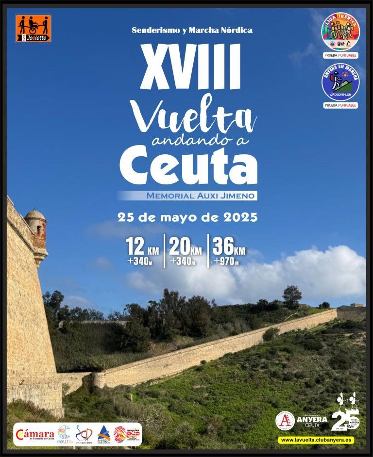 El Club Anyera prepara la XVIII Vuelta a Ceuta Andando, Memorial Auxi Jimeno