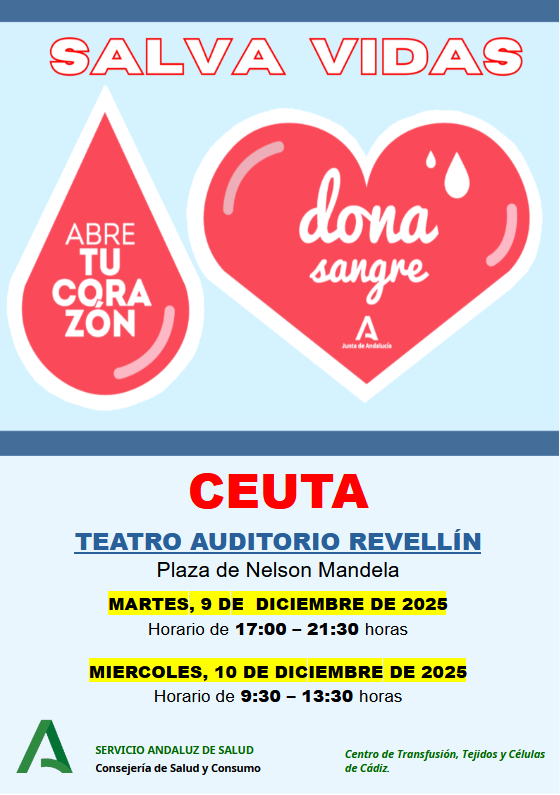 Programadas para los días 9 y 10 de diciembre dos nuevas jornadas de cuestación colectiva de sangre