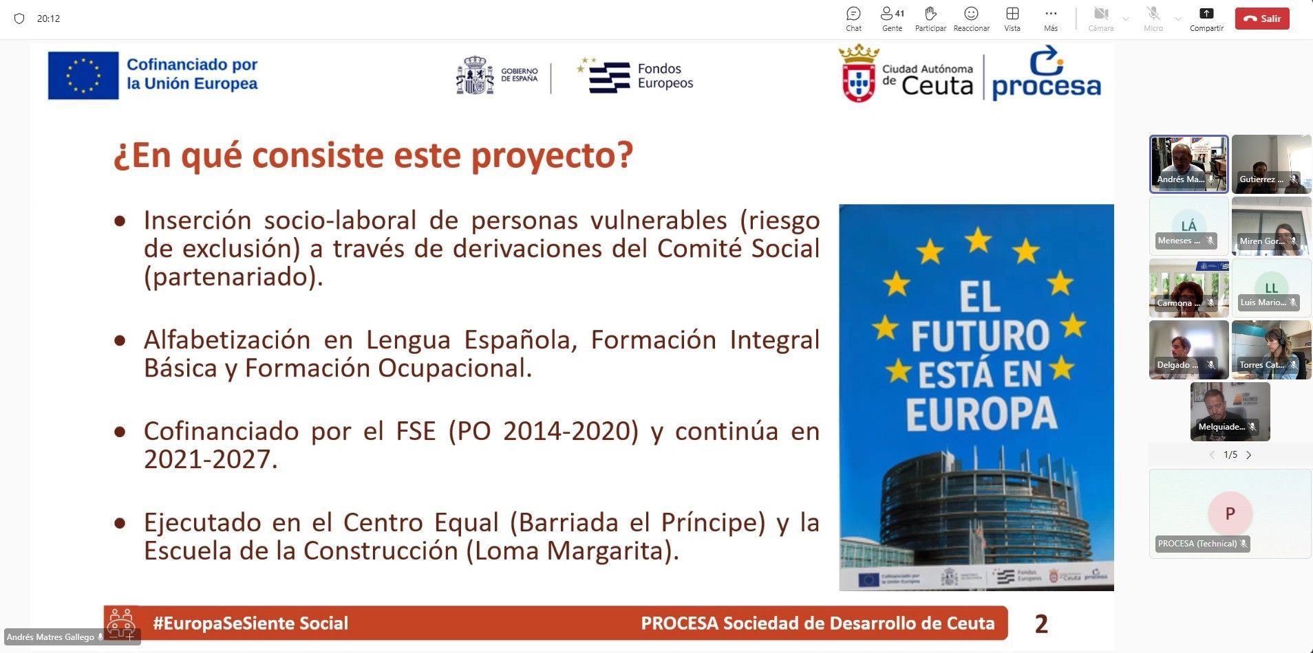 Un proyecto de Procesa pasa a la final del concurso “Europa se siente 2025”