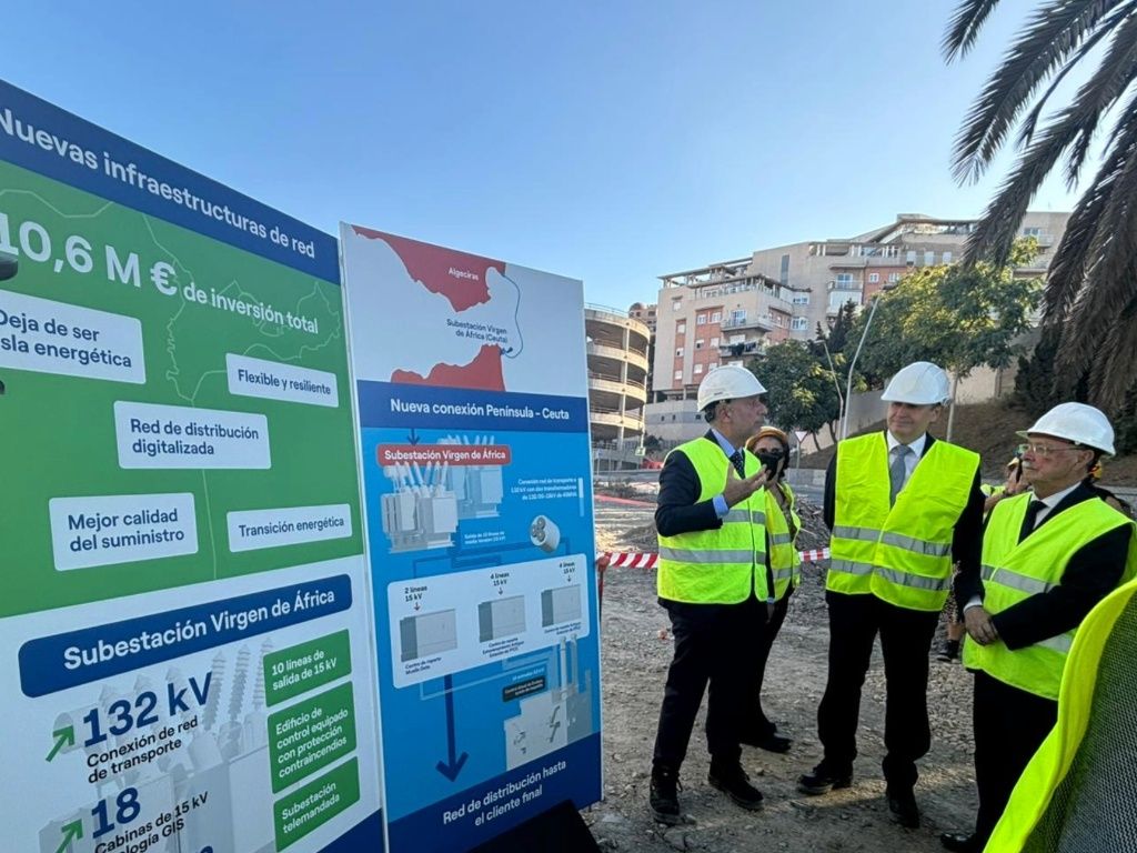 Vivas visita las obras de la nueva subestación Virgen de África 