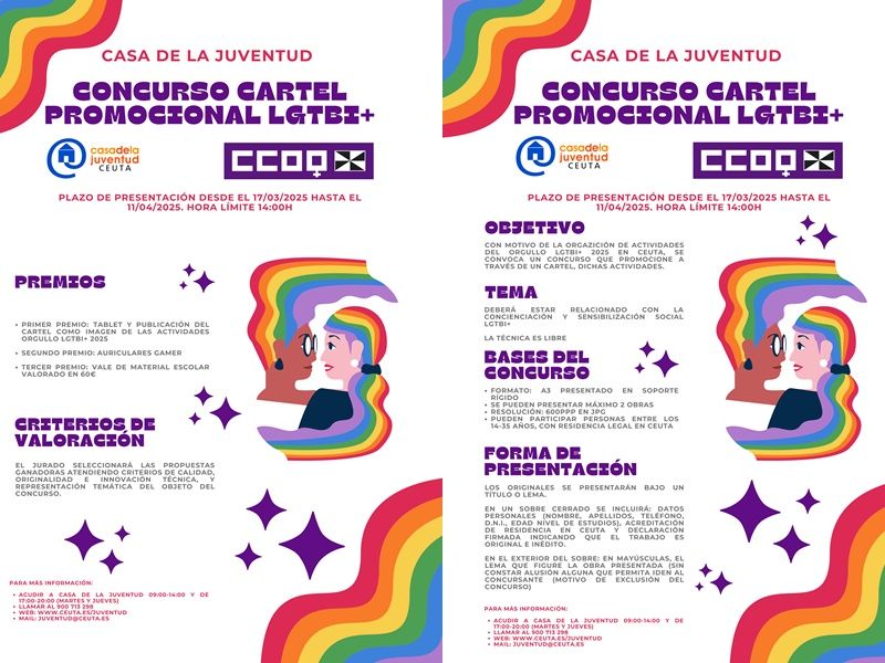 Convocadas las bases del concurso del cartel promocional LGTBI+