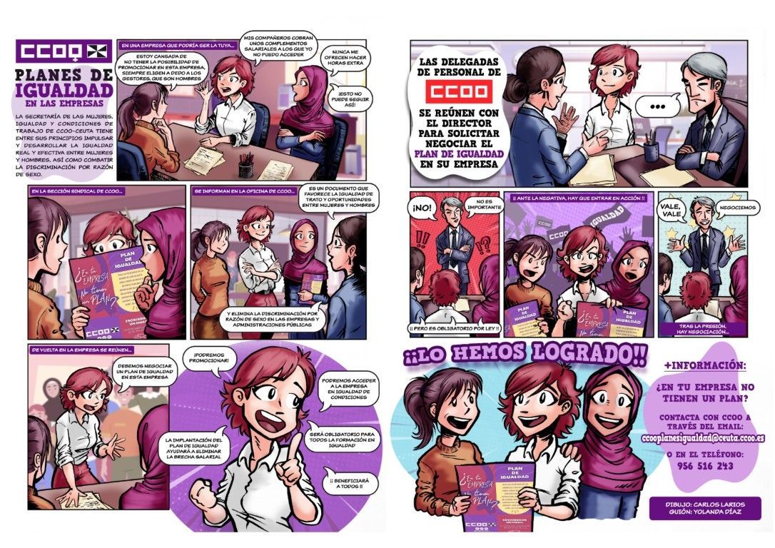 También se ha presentado el cómic sobre los planes de igualdad en las empresas