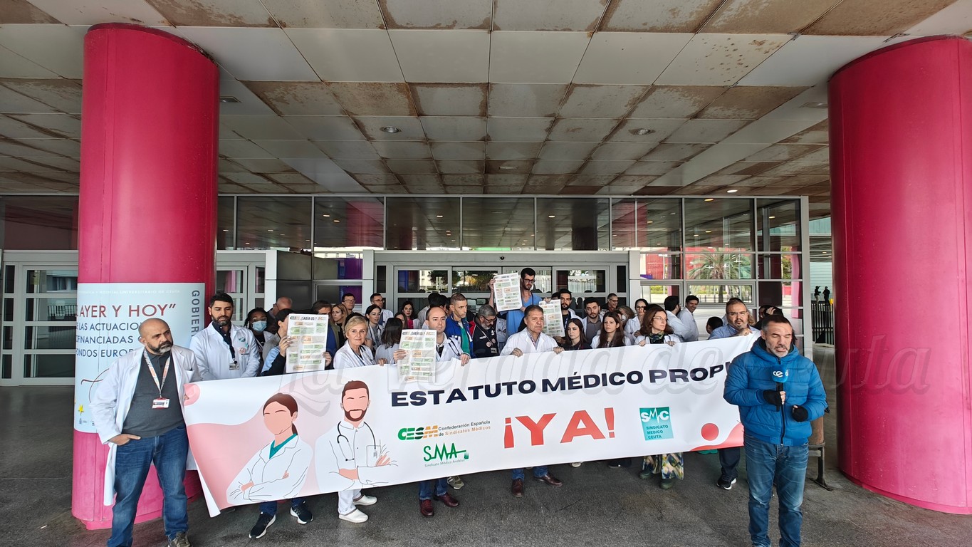 El Sindicato Médico de Ceuta eleva la presión en el tercer día de huelga en defensa de un estatuto digno