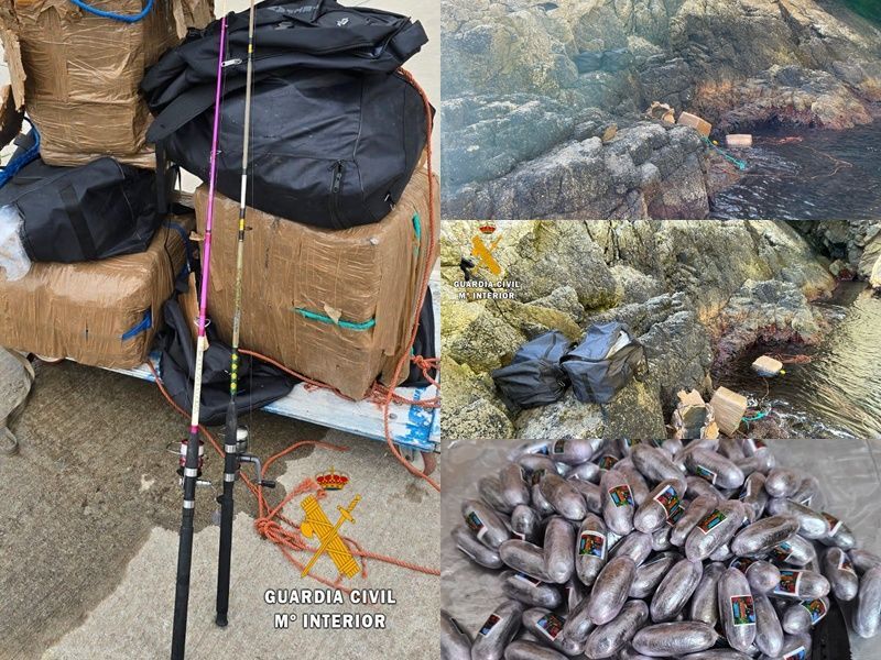Dos detenidos tras intervenir más de 200 kilos de hachís en Punta Almina