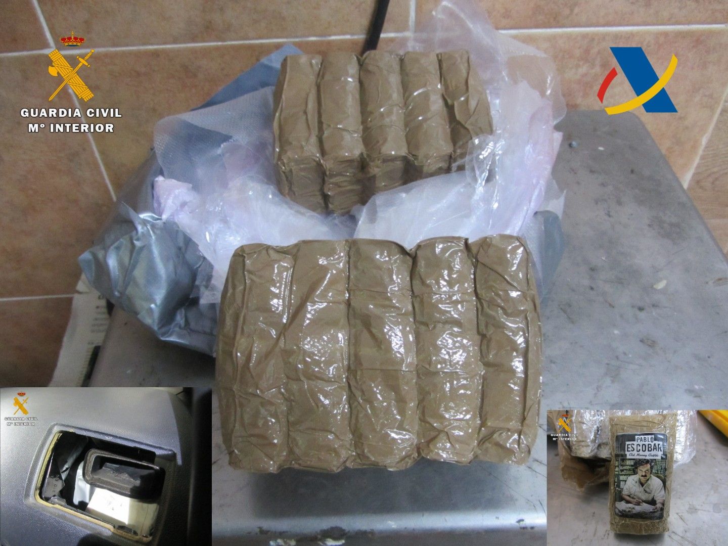 La Guardia Civil interviene 26 kilos de resina de hachís en un vehículo que pretendía embarcar hacia Algeciras