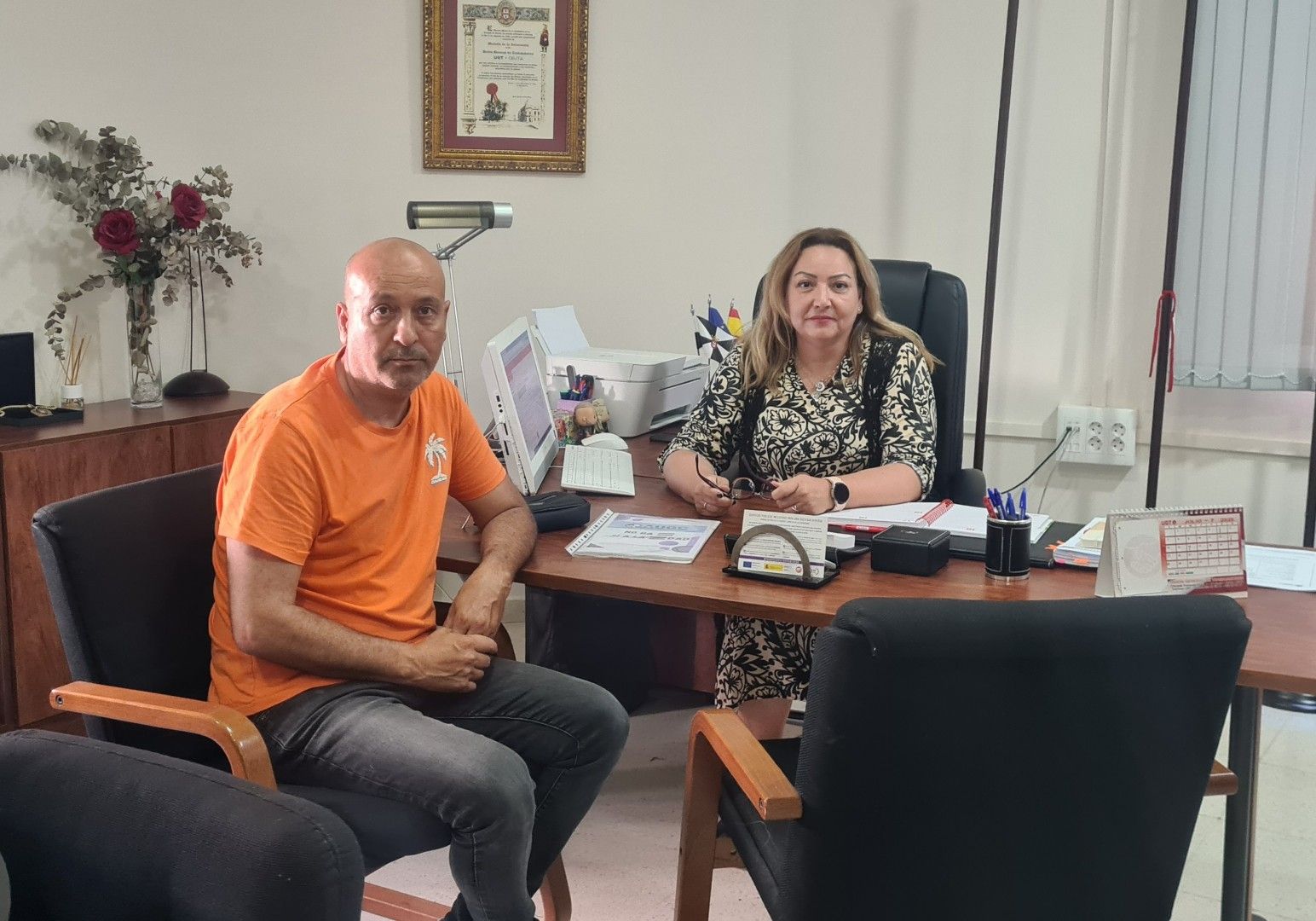 Primera toma de contacto en la AUGC y la nueva secretaria general de UGT en Ceuta
