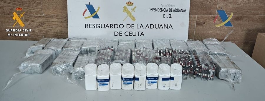 Detenido en Ceuta con más de 11.000 pastillas ocultas en su coche procedente de Algeciras