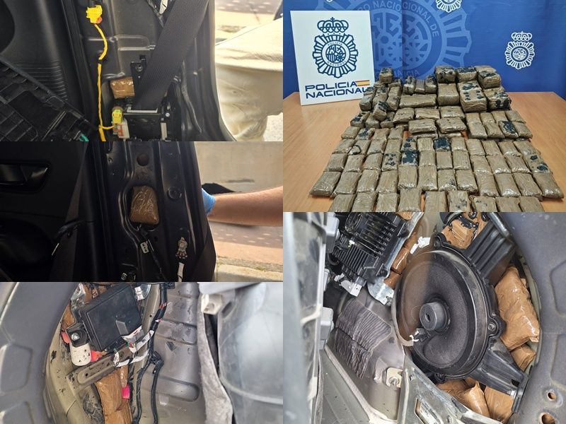 Dos detenidos con 45 kilos de hachís en la frontera del Tarajal