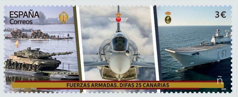 Correos presenta un sello que homenajea el Día de las Fuerzas Armadas 2025