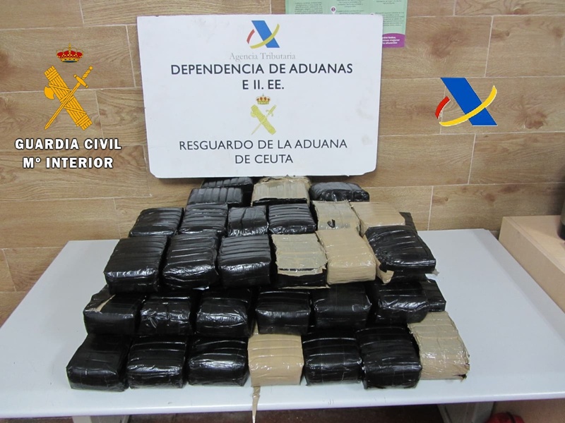 La Guardia Civil interviene 48 kilos de hachís ocultos en las ruedas de un vehículo que embarcaba hacia Algeciras