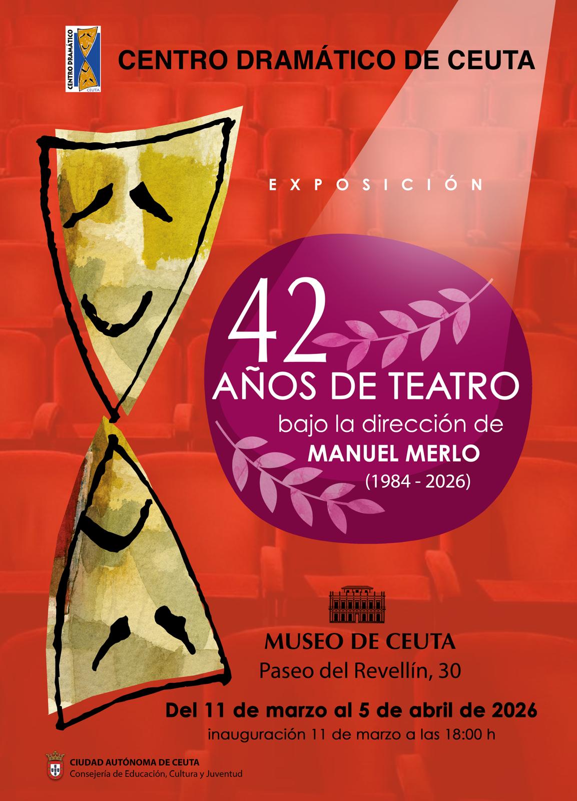 Homenajean a Manuel Merlo con una exposición sobre los 42 años del Centro Dramático de Ceuta