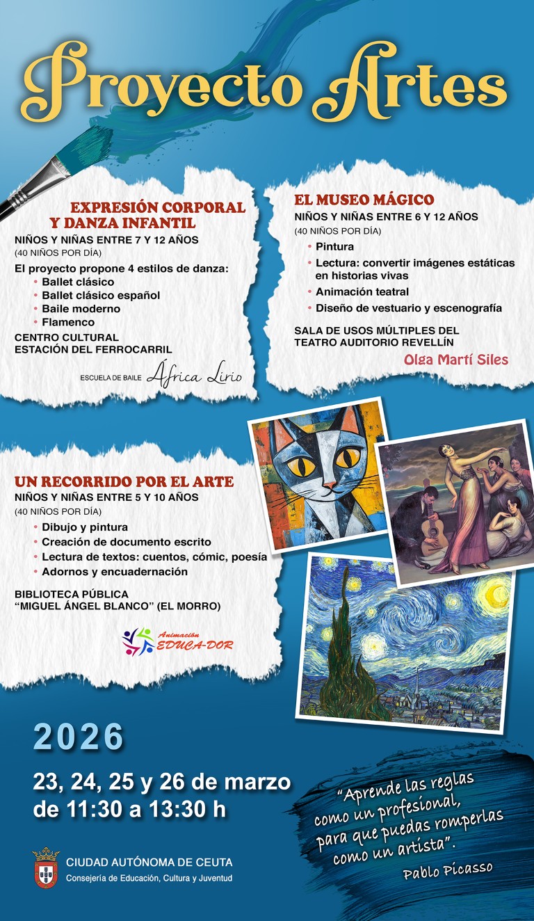 Organizado el “Proyecto Artes” para la Semana Blanca