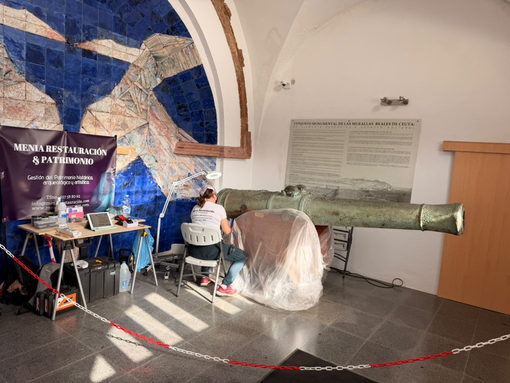 Organizan una actividad para dar a conocer la restauración del cañón del pecio francés L’Assuré