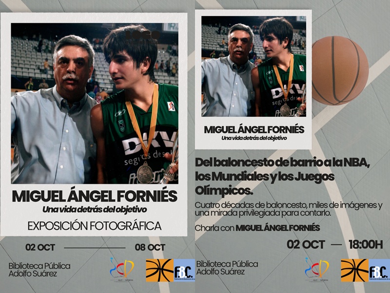 La Federación de Baloncesto de Ceuta presenta una exposición sobre la trayectoria de Miguel Ángel Forniés