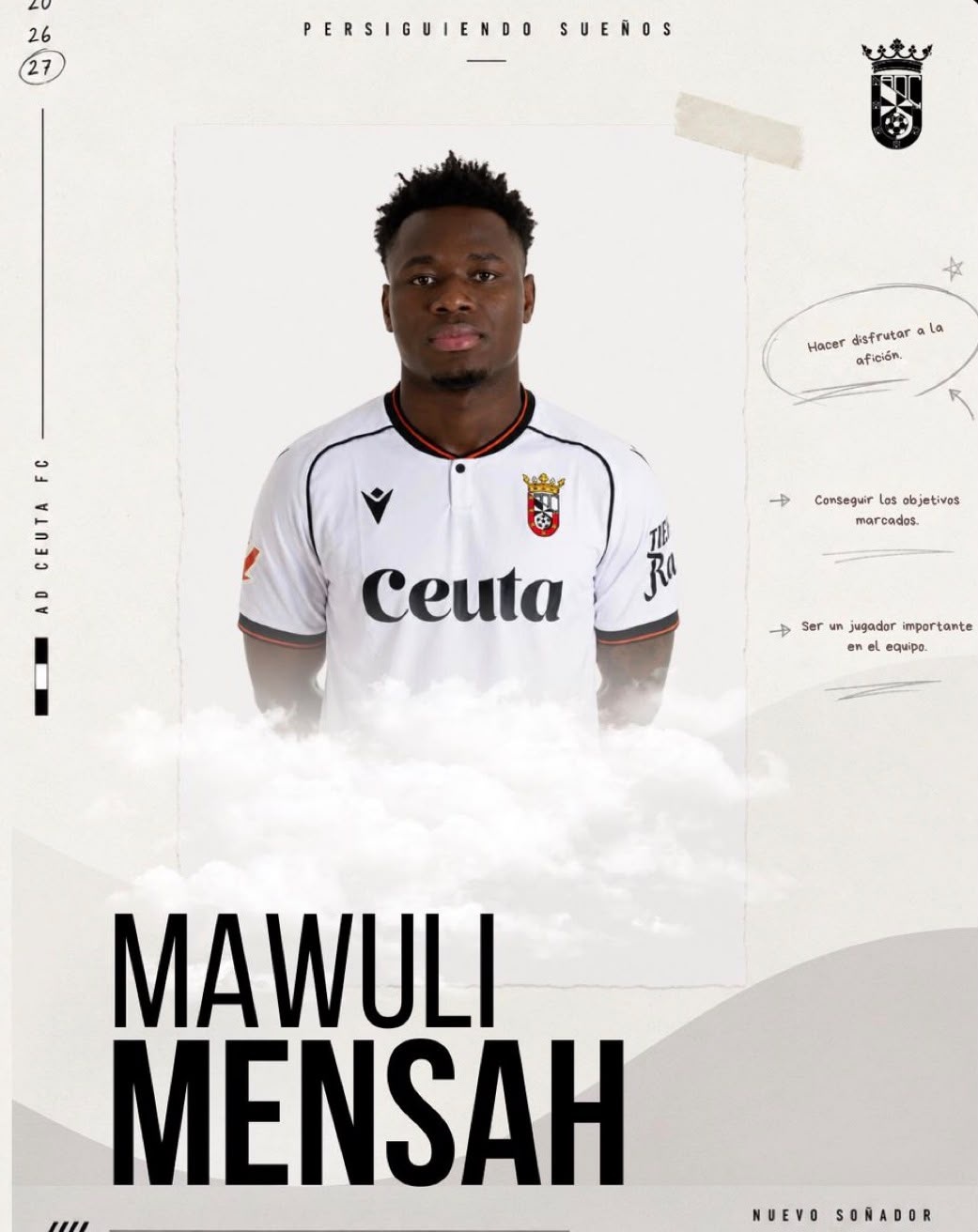 Mawuli Mensah, músculo y dinamismo para la medular de la AD Ceuta FC