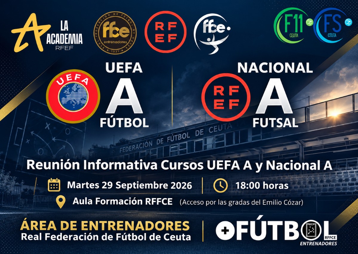 La RFFCE informará sobre los cursos UEFA A de Fútbol y Nacional A de Fútbol Sala