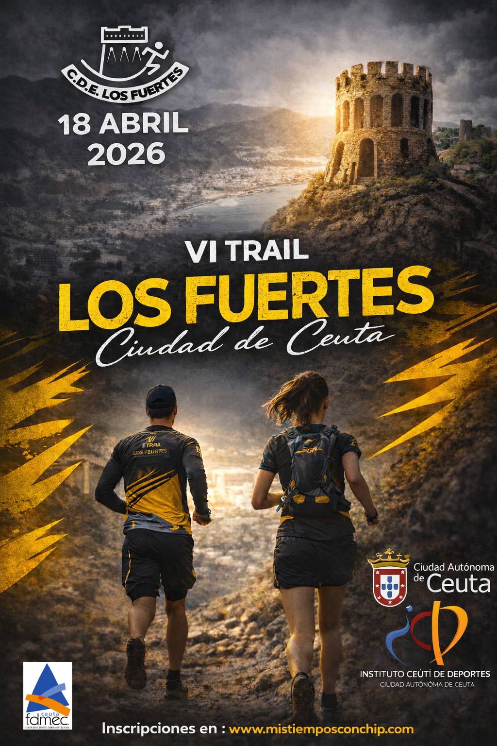 La sexta edición del Trail Los Fuertes se celebrará el 18 de abril en Ceuta