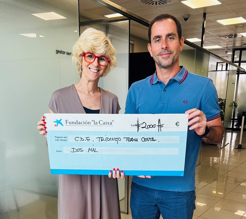 El club Tridingo Team Ceuta recibe una ayuda de la Fundación La Caixa para impulsar el triatlón inclusivo