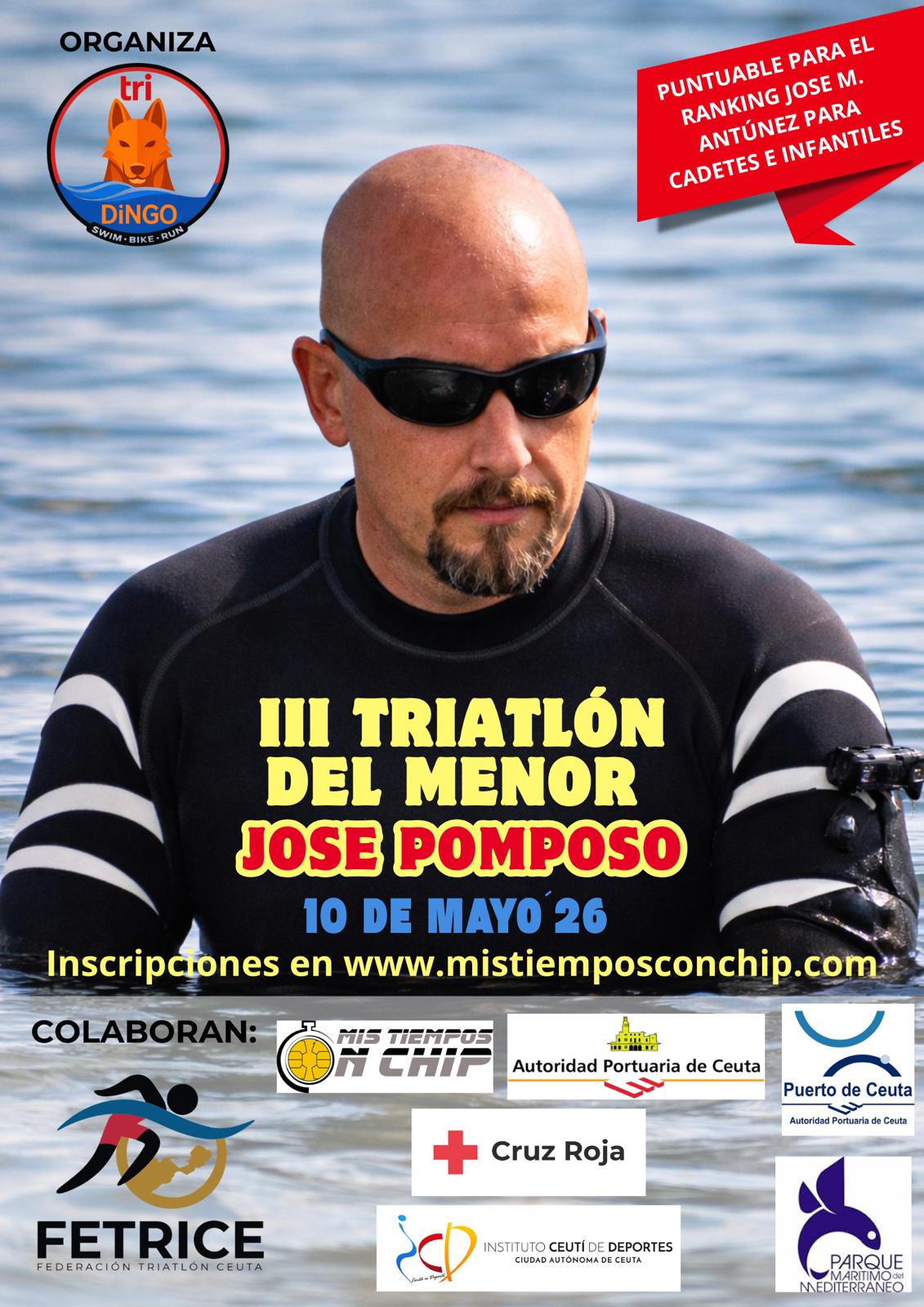 El Tridingo Team Ceuta impulsa la vuelta del triatlón José Pomposo para menores