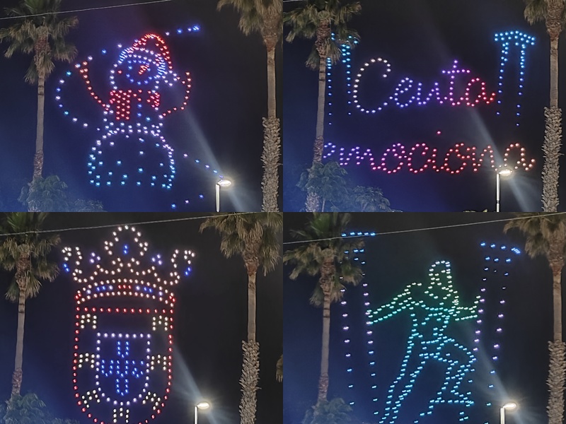 El MDyC celebra la sustitución de los fuegos artificiales por drones en San Juan y la Feria
