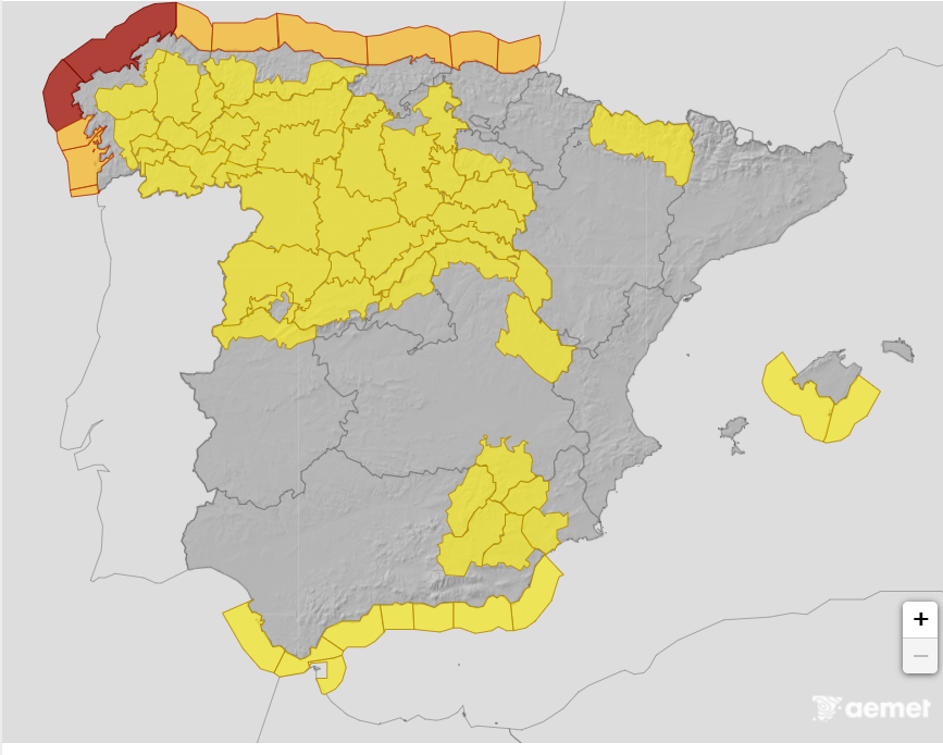 AEMET decreta la alerta amarilla en Ceuta para el viernes por fenómenos costeros