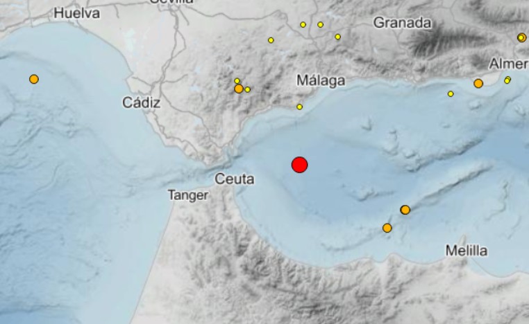 Un terremoto de magnitud 4,4 se deja sentir en Andalucía y Ceuta