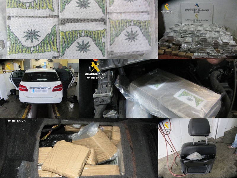 Detenido con más de 100 kilos de hachís en la aduana del Tarajal