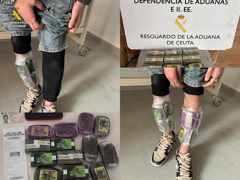Detenido en la estación marítima con 1,4 kilos de hachís adosados a las piernas