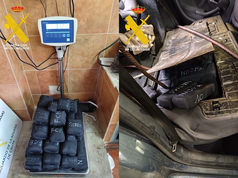 Detenido cuando intentaba embarcar hacia Algeciras con más de 30 kilos de hachís y viajando con su hijo menor