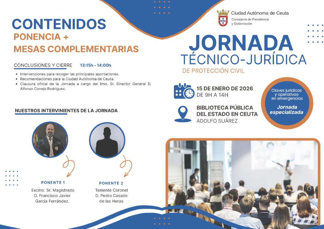 La Ciudad organiza mañana una jornada técnico-jurídica sobre Protección Civil y Emergencias