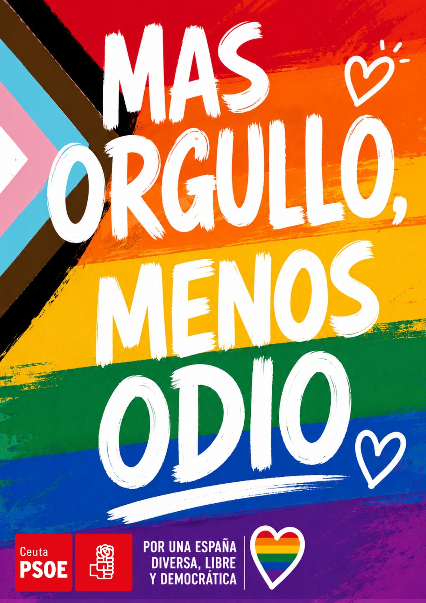 El PSOE de Ceuta reivindica “Más Orgullo, menos odio” con motivo del Orgullo LGTBI 2026