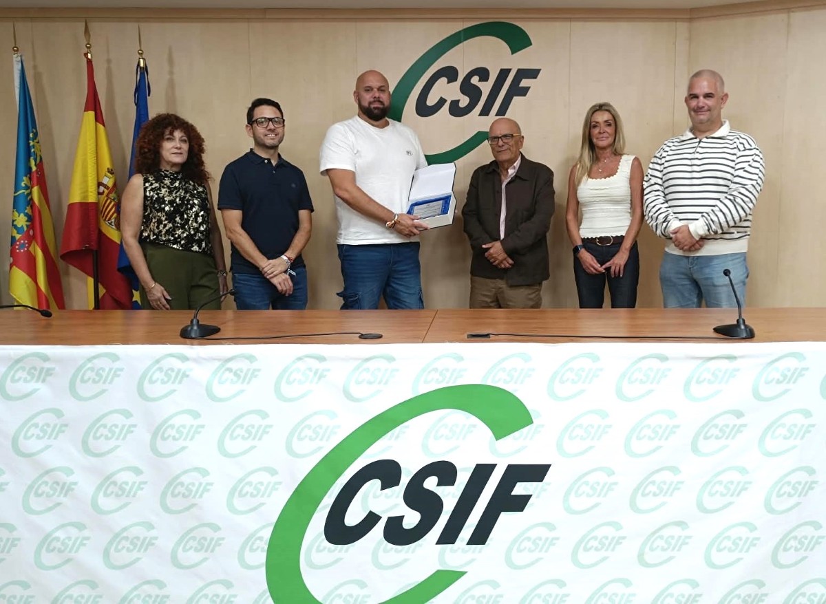 CSIF Comunidad Valenciana distingue a CSIF Sanidad Ceuta por el compromiso de los empleados públicos