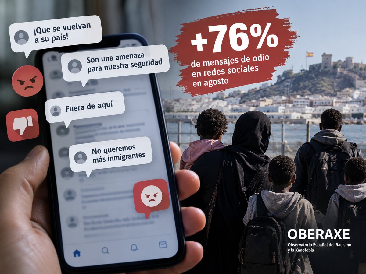 Los mensajes de odio en redes aumentaron un 76% a raíz de la crisis de Ceuta