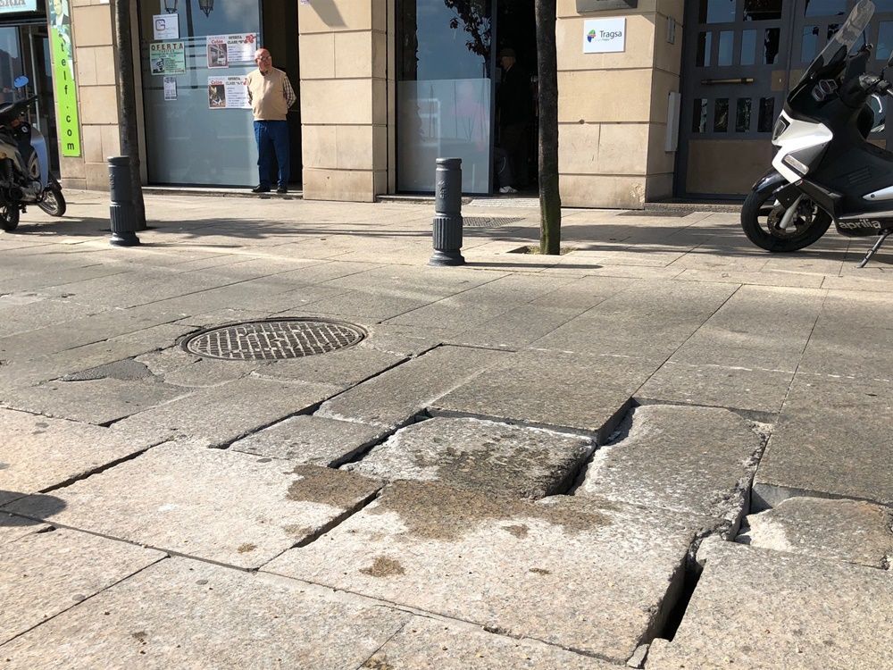 C's denuncia la degradación progresiva del Paseo de las Palmeras.